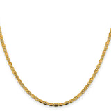 14k 2.75mm Tri-color Gold PavÃ© Valentino Chain
