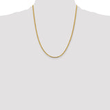 14k 2.75mm Tri-color Gold PavÃ© Valentino Chain