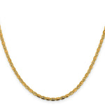 14k 2.75mm Tri-color Gold PavÃ© Valentino Chain