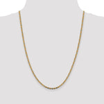 14k 2.75mm Tri-color Gold PavÃ© Valentino Chain
