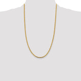 14k 2.75mm Tri-color Gold PavÃ© Valentino Chain
