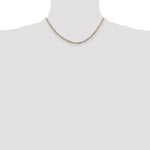 14k 3.2mm Tri-color Gold PavÃ© Valentino Chain
