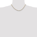 14k 3.2mm Tri-color Gold PavÃ© Valentino Chain