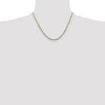 14k 3.2mm Tri-color Gold PavÃ© Valentino Chain