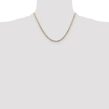 14k 3.2mm Tri-color Gold PavÃ© Valentino Chain