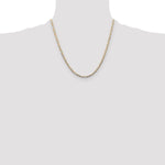 14k 3.2mm Tri-color Gold PavÃ© Valentino Chain