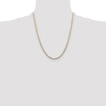 14k 3.2mm Tri-color Gold PavÃ© Valentino Chain
