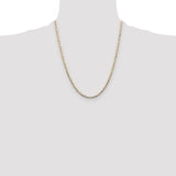 14k 3.2mm Tri-color Gold PavÃ© Valentino Chain