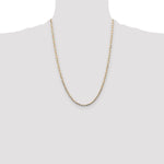 14k 3.2mm Tri-color Gold PavÃ© Valentino Chain