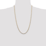 14k 3.2mm Tri-color Gold PavÃ© Valentino Chain