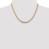 14k 3.8mm Tri-color Gold PavÃ© Valentino Chain