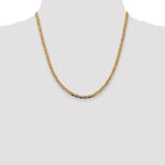 14k 3.8mm Tri-color Gold PavÃ© Valentino Chain