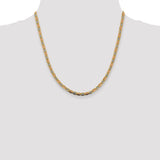 14k 3.8mm Tri-color Gold PavÃ© Valentino Chain
