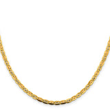14k 3.8mm Tri-color Gold PavÃ© Valentino Chain