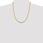 14k 3.8mm Tri-color Gold PavÃ© Valentino Chain