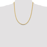 14k 3.8mm Tri-color Gold PavÃ© Valentino Chain