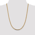 14k 3.8mm Tri-color Gold PavÃ© Valentino Chain