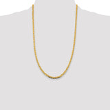 14k 3.8mm Tri-color Gold PavÃ© Valentino Chain