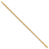 14k 3.8mm Tri-color Gold PavÃ© Valentino Chain