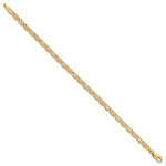 14k 3.8mm Tri-color Gold PavÃ© Valentino Chain