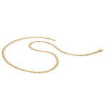 14k 4.65mm Tri-color Gold PavÃ© Valentino Chain