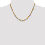 14k 4.65mm Tri-color Gold PavÃ© Valentino Chain