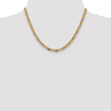 14k 4.65mm Tri-color Gold PavÃ© Valentino Chain