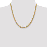 14k 4.65mm Tri-color Gold PavÃ© Valentino Chain