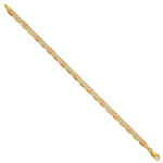 14k 4.65mm Tri-color Gold PavÃ© Valentino Chain