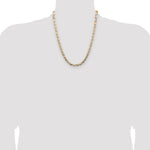 14k 6.1mm Tri-color Gold PavÃ© Valentino Chain