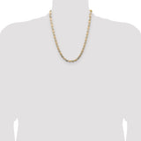 14k 6.1mm Tri-color Gold PavÃ© Valentino Chain