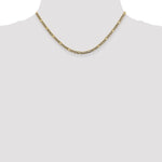 14k 3.2mm Semi-solid with Rhodium PavÃ© Figaro Chain