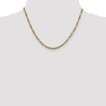 14k 3.2mm Semi-solid with Rhodium PavÃ© Figaro Chain