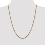 14k 3.2mm Semi-solid with Rhodium PavÃ© Figaro Chain