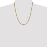 14k 3.9mm Semi-solid with Rhodium PavÃ© Figaro Chain