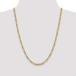 14k 3.9mm Semi-solid with Rhodium PavÃ© Figaro Chain