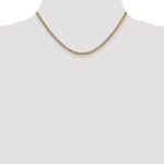 14k 3.4mm Semi-solid with Rhodium PavÃ© Curb Chain