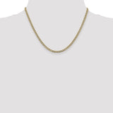 14k 3.4mm Semi-solid with Rhodium PavÃ© Curb Chain