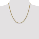 14k 3.4mm Semi-solid with Rhodium PavÃ© Curb Chain