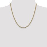 14k 3.4mm Semi-solid with Rhodium PavÃ© Curb Chain