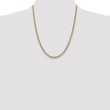 14k 3.4mm Semi-solid with Rhodium PavÃ© Curb Chain