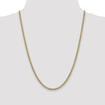 14k 3.4mm Semi-solid with Rhodium PavÃ© Curb Chain