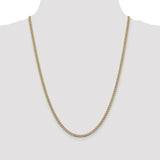 14k 3.4mm Semi-solid with Rhodium PavÃ© Curb Chain