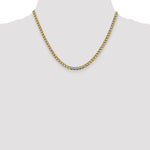 14k 4.3mm Semi-solid with Rhodium PavÃ© Curb Chain