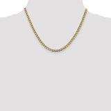 14k 4.3mm Semi-solid with Rhodium PavÃ© Curb Chain