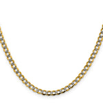 14k 4.3mm Semi-solid with Rhodium PavÃ© Curb Chain