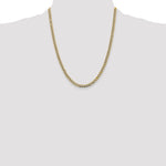 14k 4.3mm Semi-solid with Rhodium PavÃ© Curb Chain