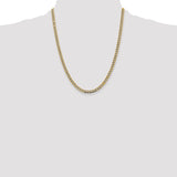 14k 4.3mm Semi-solid with Rhodium PavÃ© Curb Chain