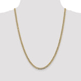 14k 4.3mm Semi-solid with Rhodium PavÃ© Curb Chain
