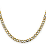 14k 5.2mm Semi-solid with Rhodium PavÃ© Curb Chain